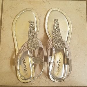 Silver sandals size 8
